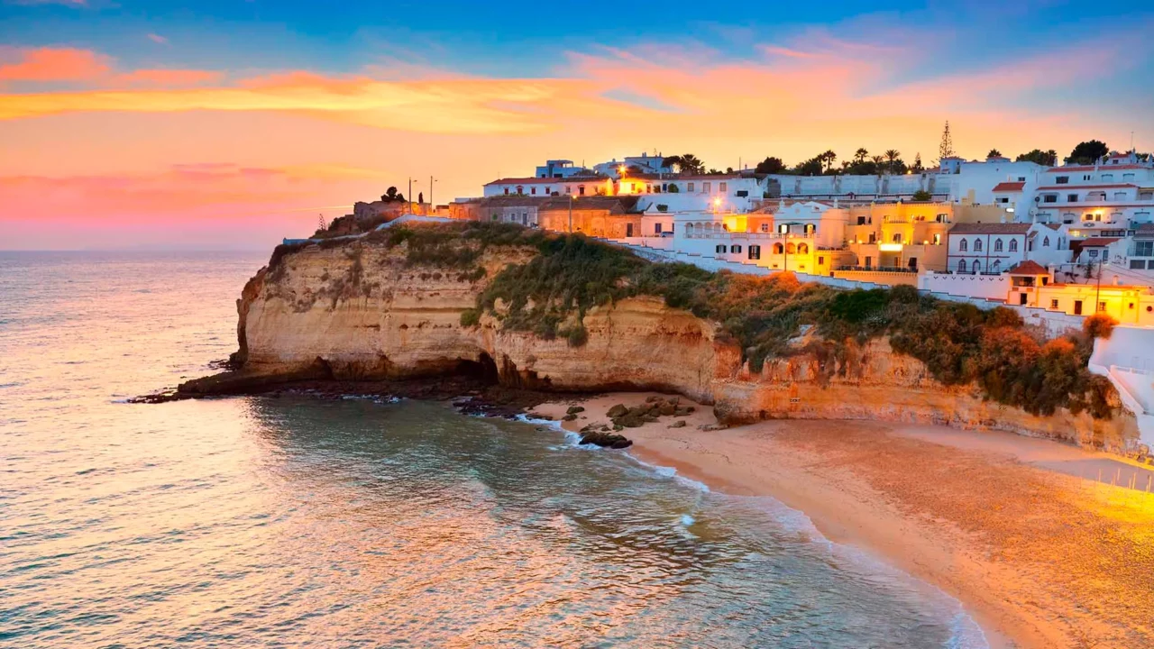 Panoramic image of the Algarve, Portugal.