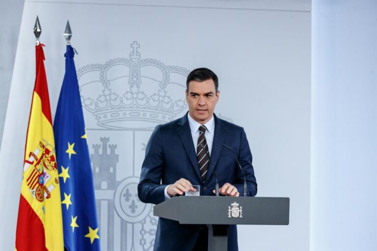 El presidente del Gobierno, Pedro Sánchez