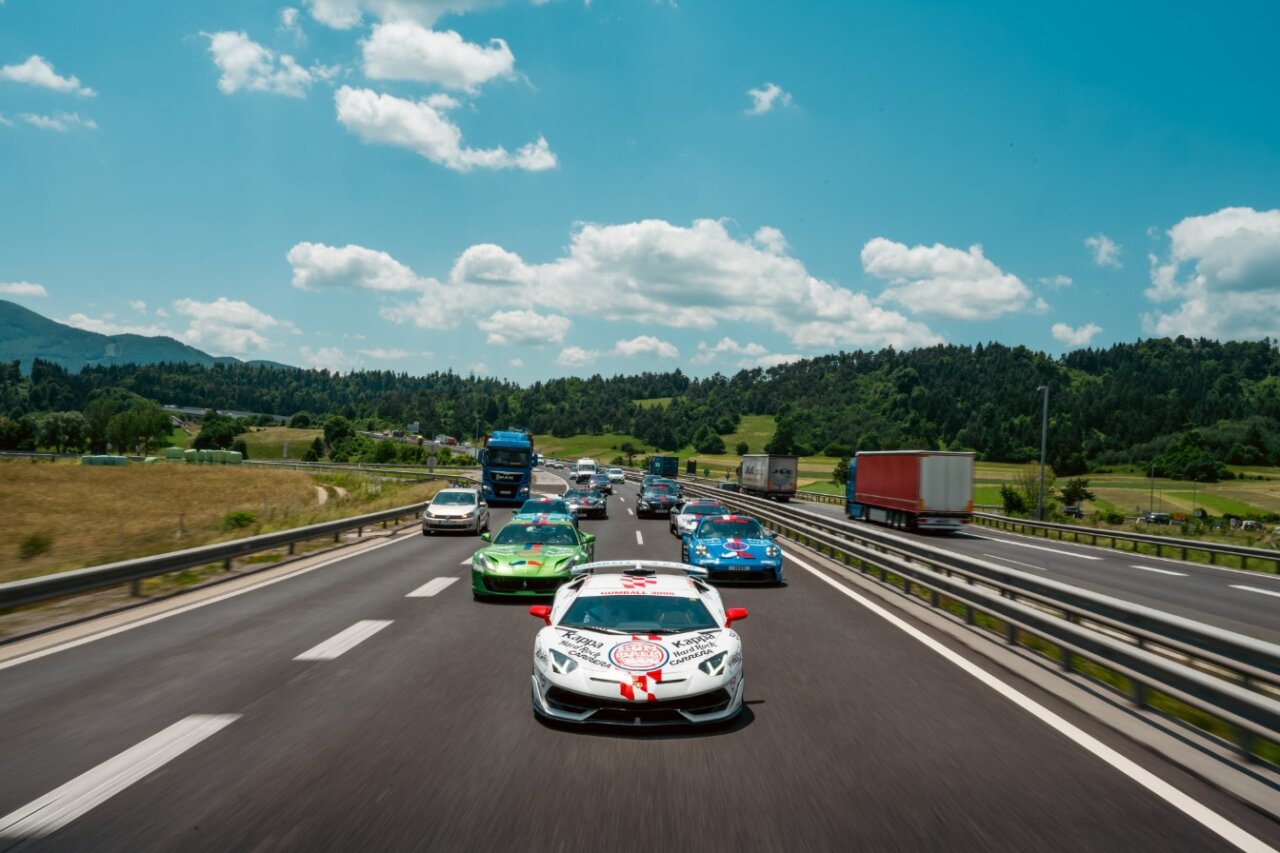 Image of the Gumball 3000 rally (Twitter @gumball3000).