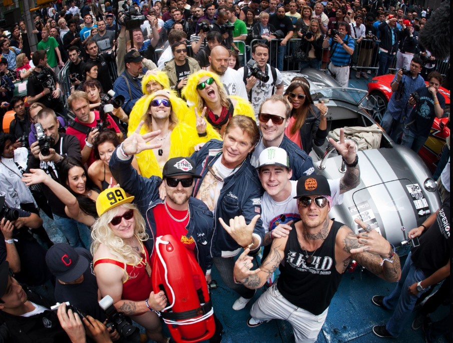 Celebrities and celebrities at the Gumball 3000 (Twitter Gumball 3000).