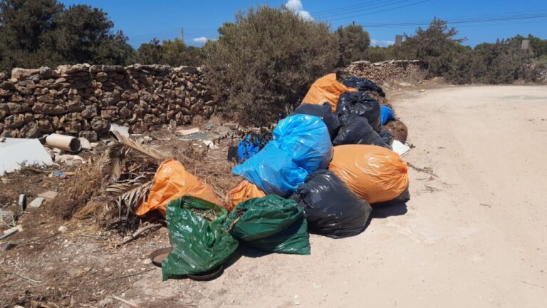 Basura acumulada en Formentera