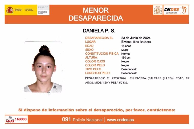 Sucesos. Buscan a una menor de 15 años desaparecida desde el pasado junio en Ibiza