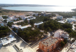 Recreación de la ubicación de los cuatro edificios contemplados.