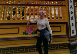 María disfrutando de sus viajes.