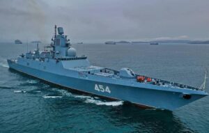 La fragata rusa ‘Almirante Gorshkov’ detectada en aguas de Ibiza.