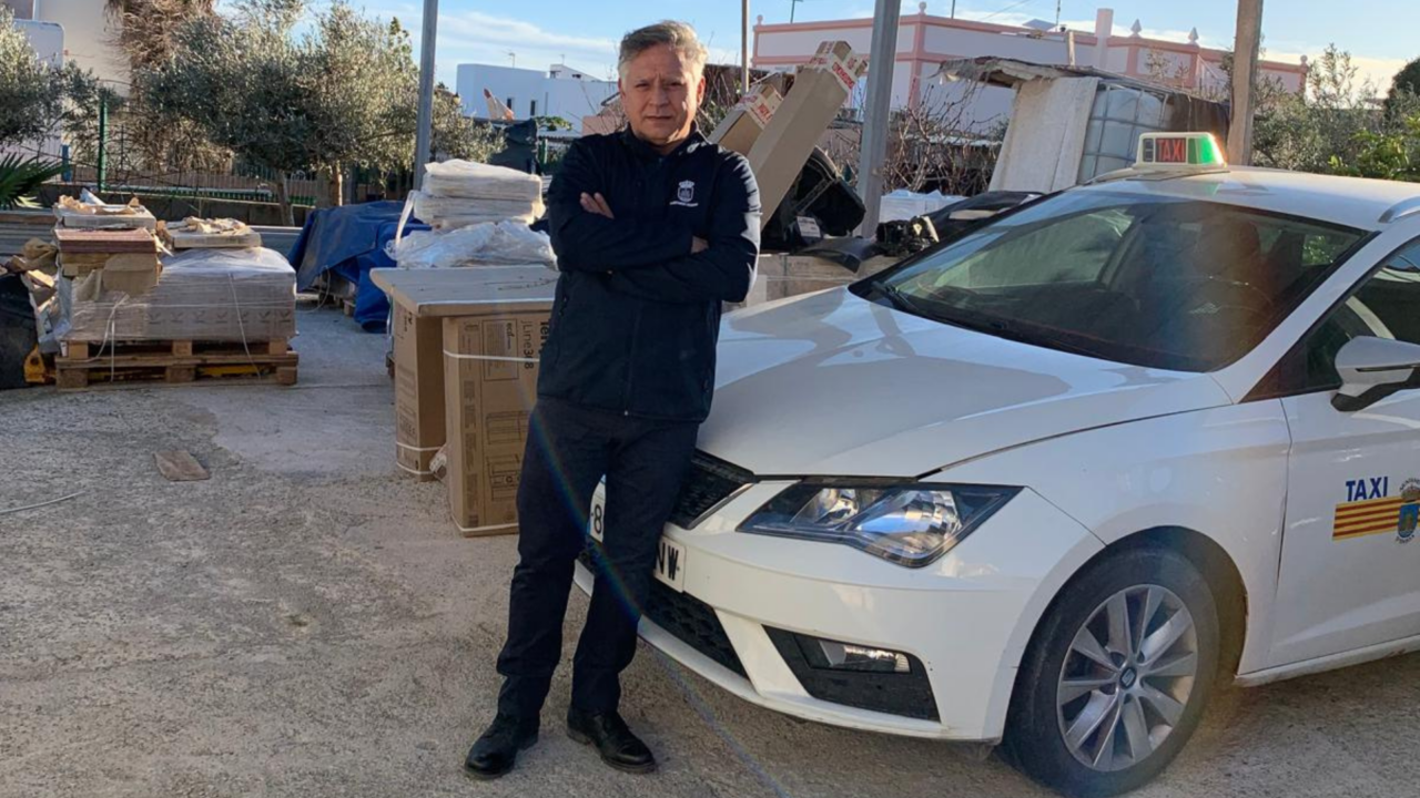 Julián Povedano, head of the cab drivers association El Arca, from Ibiza.