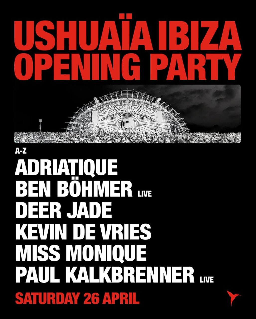 Lineup del Opening Party de Ushuaïa Ibiza