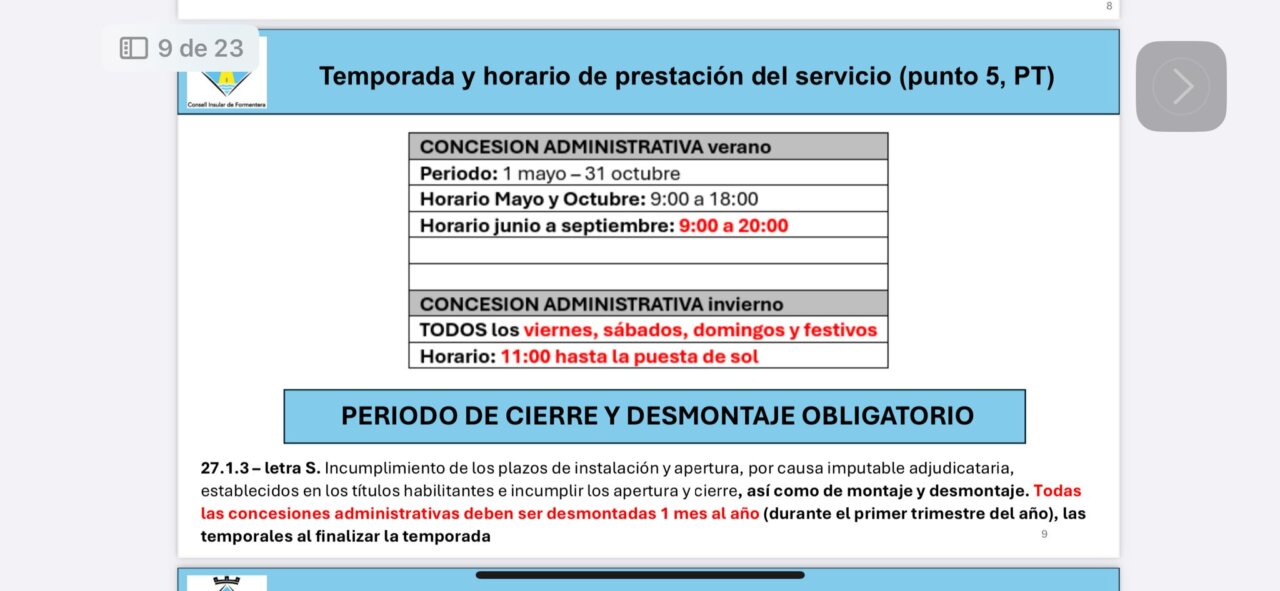 The specifications of the mega-tender under suspicion also establish the obligation to dismantle one month.