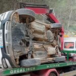 Accident at Can Escandell quarry: a vehicle fell down a slope after an erratic maneuver
