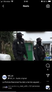 Dos de los agentes de la Policía Nacional que participaron en la operación.