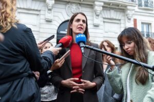La portavoz de M&aacute;s Madrid, Rita Maestre, en la puerta del Sol, a 8 de noviembre de 2024, en Madrid (Espa&ntilde;a)