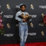 Kendrick Lamar wins five Grammy awards and Beyonc&eacute; wins album of the year award