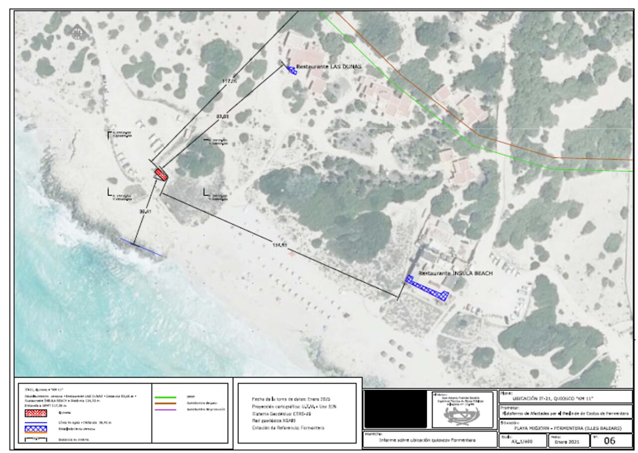 Plano del Km.11 de Formentera