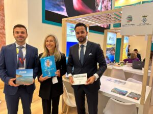 Comitiva del Ayuntamiento de Santa Eul&agrave;ria en la ITB de Berl&iacute;n.