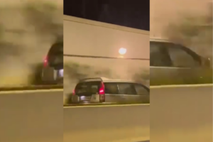 Coche en sentido contrario por la EI-20