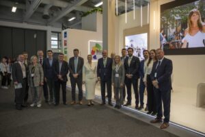 Una instantanea en Berl&iacute;n, con Prohens y Mar&iacute; en el centro.