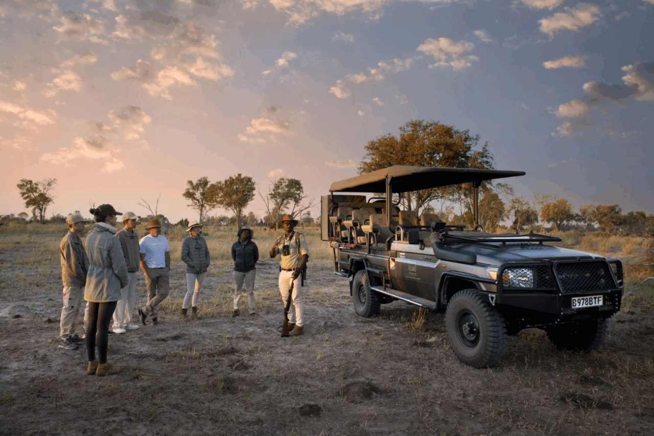 Atzaró Okavango en Botsuana, África.