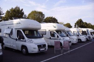 Caravanas estacionadas. Archivo La Paca.