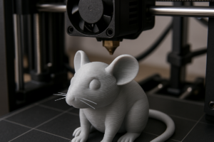 Imagen con IA, ejemplo de un rat&oacute;n hecho con impresora 3D. La Voz de Ibiza.
