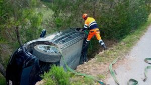 Momento del rescate del Audi
