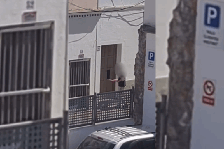 Momento que ha generado la alerta por una posible okupación