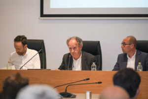 Sanz, presidente de APB, junto al director y al presidente del Consell de Formentera.
