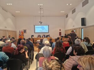Concurrida Sala de Plenos del Consell de Formentera durante el Consell d'Entitats.