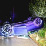 Una noche de sobresaltos en las carreteras de Ibiza: vuelcos, salidas de vía y un coche atrapado entre guardarraíles