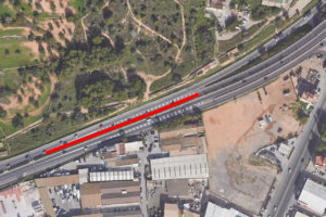 Zona de trabajo para la reparaci&oacute;n del bland&oacute;n en el enlace de jes&uacute;s