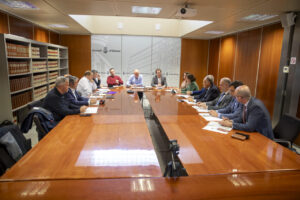 El gobierno del Consell de Ibiza reunido con las navieras.