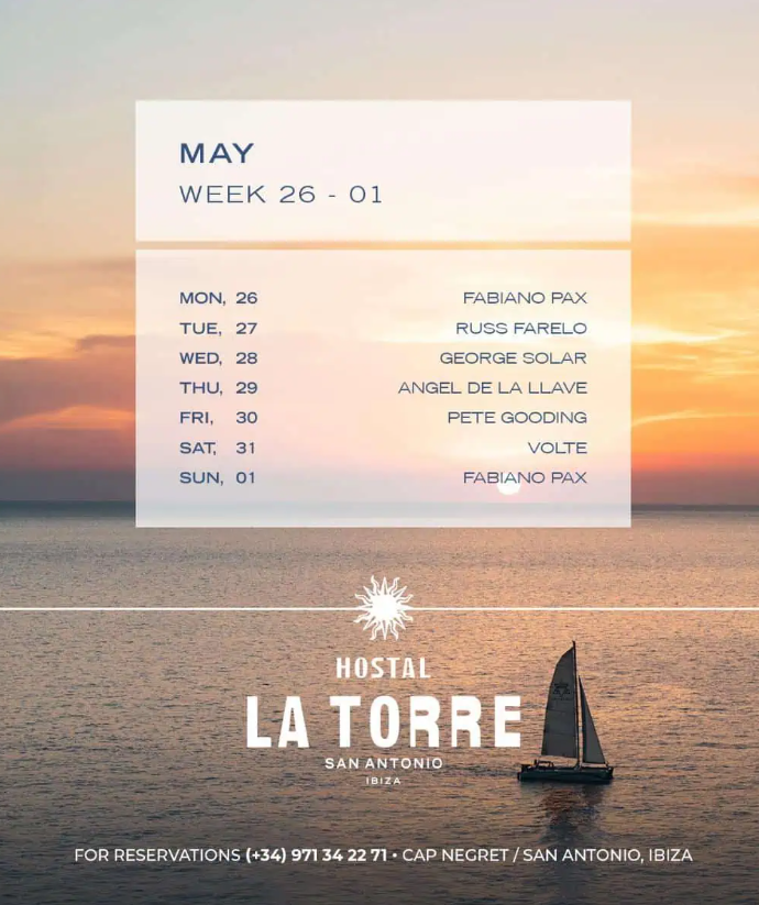 Agenda de actividades de Hostal La Torre