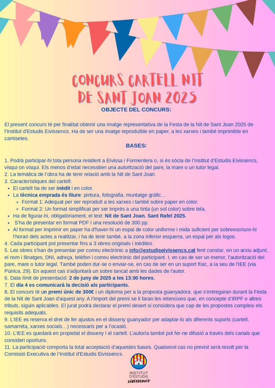 Bases y Condiciones para el Cartel de la Noche de San Juan 2025 Bases y Condiciones para el Cartel de la Noche de San Juan 2025