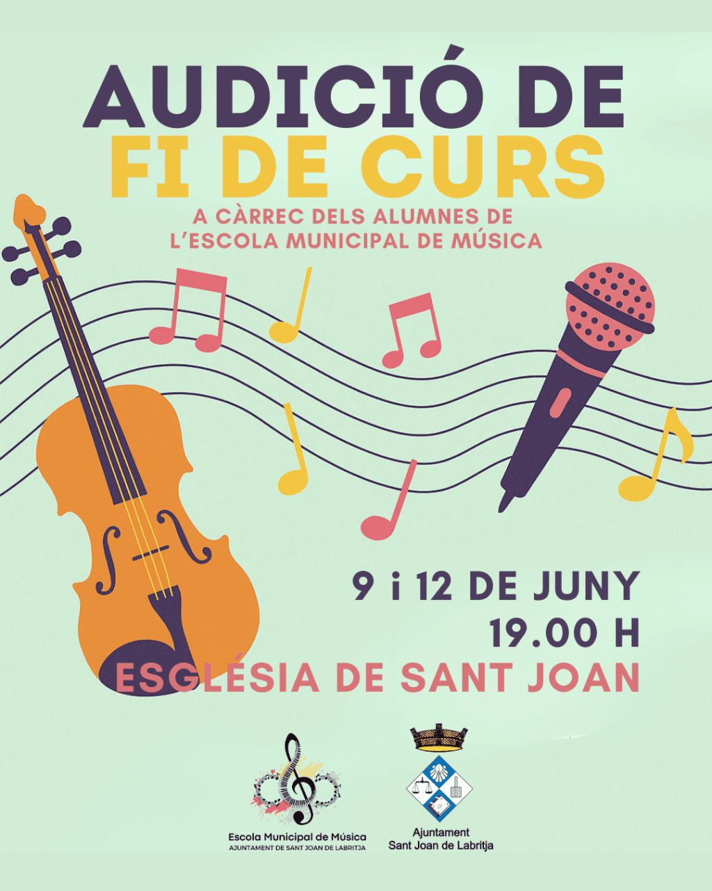 Cartel de la escuela de música de Sant Joan (1) Cartel de la escuela de música de Sant Joan (1)