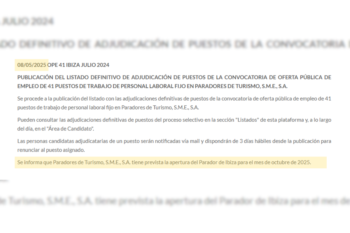 Comunicado de Paradores Comunicado de Paradores