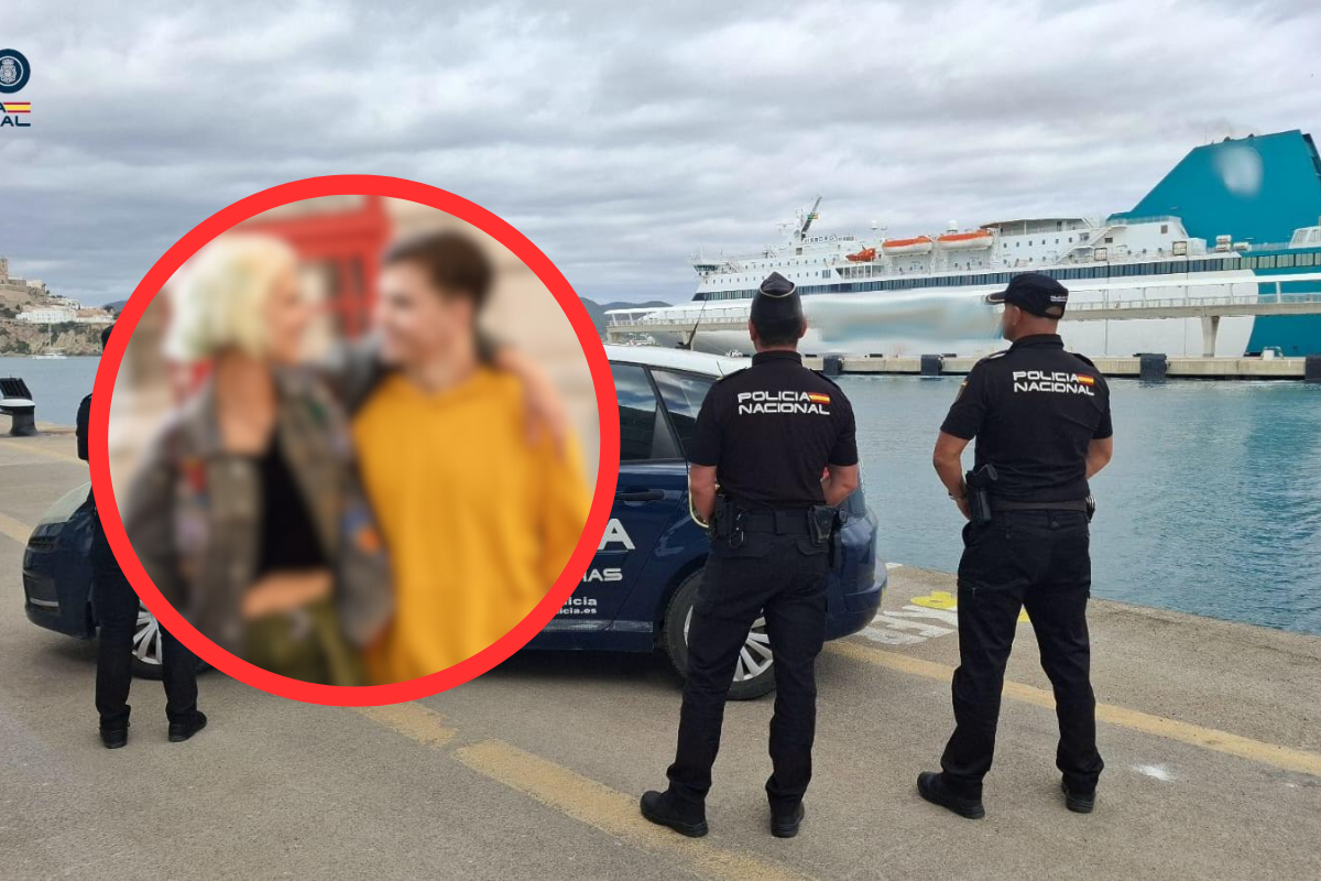Detenidos en Ibiza. Recreación La Voz de Ibiza.