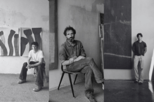 El pintor Ramon Enrich&nbsp;y sus hijos Enrich.R e Isidre Enrich.