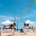 Encuentro de la Liga Nacional de Footvolley Costa Adeje en 2024. Archivo.