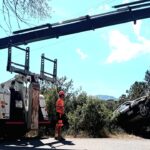 Gruas Ibiza rescantando al Uber