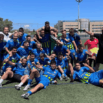 Inter Ibiza celebrando su ascenso (Foto Futbol Pitiuso)
