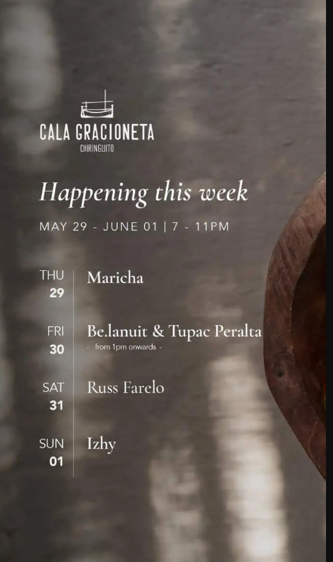 Propuesta semanal de Cala Gracioneta