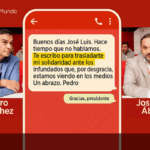 Sánchez, uno de los mensajes filtrados, y Ábalos.