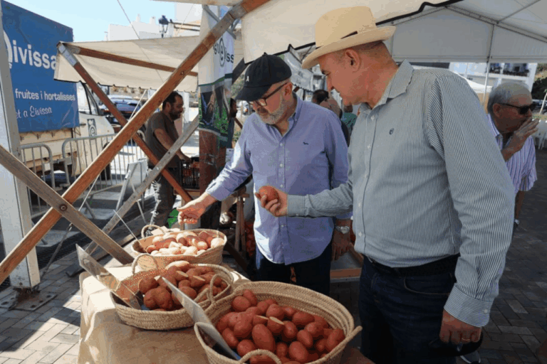 Vicent Roig y Vicent Marí Torres recorren la 2ª Feria de la Patata Ibicenca