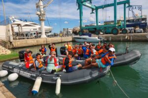 Participantes de la Semana Blava que se desarrolla en Port Nautic Ibiza.