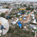 Asentamiento ilegal en Ibiza y el presidente del Consell Insular.