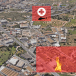 Can Rova 2, debajo. El hospital arriba. La Voz de Ibiza.