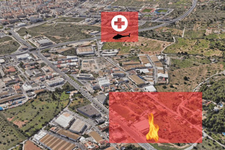 Can Rova 2, debajo. El hospital arriba. La Voz de Ibiza.
