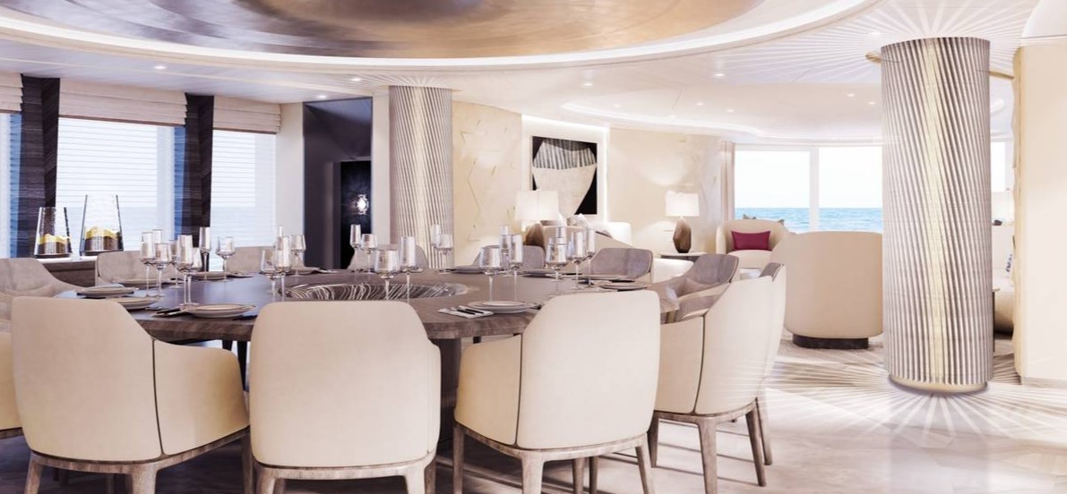 Comedor del superyate. Comedor del superyate.