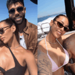 David Raya junto a su prometida Tatiana Trouboul, en Ibiza