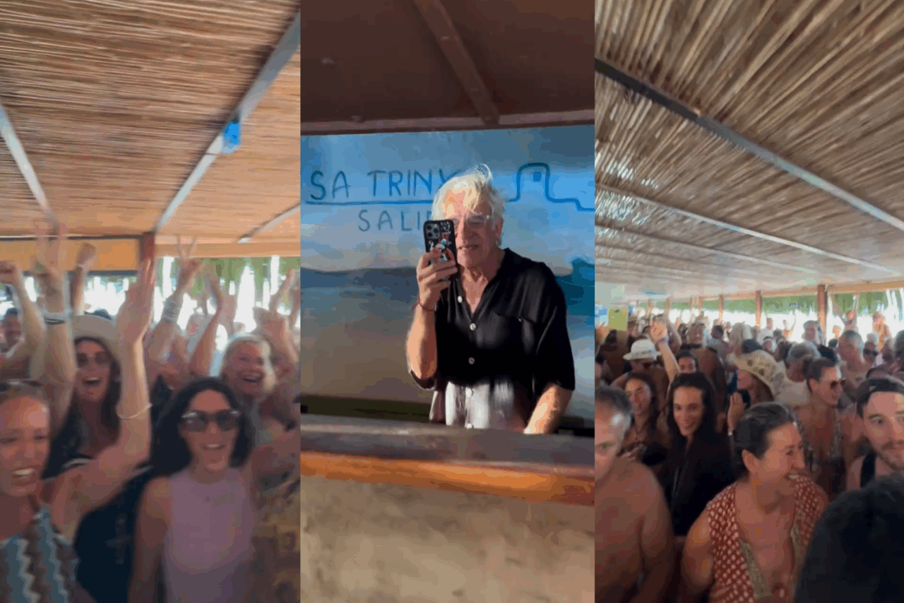 Frames de la última sesión de Jon Sa Trinxa en el mítico chiringuito de Ses Salines.