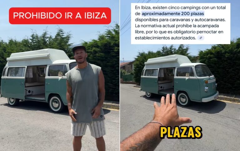Influencer de viajes explota contra la limitación de vehículos en Ibiza